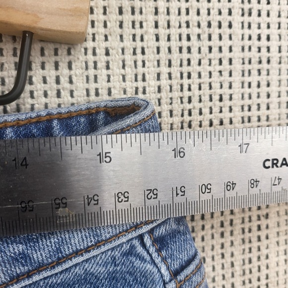 Clockhouse C&A Jeans Womens 42 Short High Rise Loose Straight Side Slit Hem - Picture 6 of 10